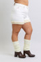 Judy Blue Full Size High Waist Shearling Cuff Denim Shorts Plus Size