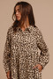 BiBi Washed Denim Button Down Dress with Side Pocket