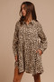 BiBi Washed Denim Button Down Dress with Side Pocket