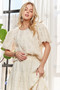 ADORA Solid Puff Sleeves Knit Top