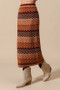 SO ME Multi Color Chevron Knit Skirt