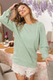 BiBi Slub Terry Puff Shoulder Sweatshirt