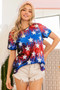 BiBi American Theme Star Pattern Sequin Top