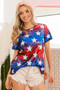 BiBi American Theme Star Pattern Sequin Top