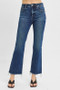 RISEN Full Size Tummy Control High Rise Crop Straight Raw Cut Hem Jeans Plus Size