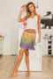 BiBi Mardi Gras Rhinestone Fringed Skirt