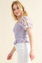 And The Why Embellishment Sleeve Smocked Top