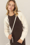 HYFVE Cable-Knit Tie-Front Shrug