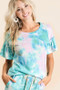BiBi Tie Dye Print Casual Shorts with Twill