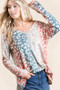 BiBi Gradation Leopard Print Textured Knit Top