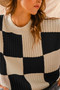 SO ME Check Plaid Casual Sweater Top