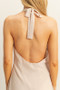 HYFVE Chiffon Halter Asymmetrical Hem Dress