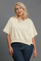 Umgee Full Size Lightweight Cropped Sweatshirt Plus Size