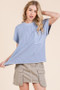 Lime 'N' Chili Solid Cap Sleeve Stitch Edge Knit Sweater