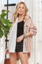 ADORA  Color Block Corduroy Shacket