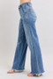 Judy Blue Full Size Raw Hem Wide Leg Jeans Plus Size