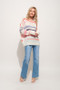 And The Why Abstract Striped Light Weight Loose Sweater