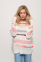 And The Why Abstract Striped Light Weight Loose Sweater