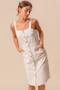 SO ME Button Down Pocket Front Pinafore Dress