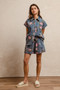BiBi Floral Printed Denim Short Pants With Pocket