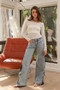 BiBi Textured Sheer Boat Neck Top