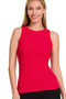 Zenana Ribbed Round Neck Tank Top