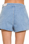 Zenana Wrap Front Skort Denim Shorts