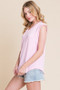 BOMBOM Rib Knit V-Neck Tank