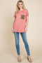 BOMBOM Leopard Chest Pocket Tee