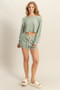 HYFVE Boat Neck Long Sleeve Cropped Top