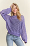 ADORA Round Neck Lurex Crochet Top