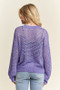 ADORA Round Neck Lurex Crochet Top