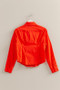HYFVE Long Sleeve Pleated Waist Poplin Shirt