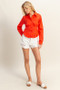 HYFVE Long Sleeve Pleated Waist Poplin Shirt