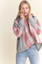 ADORA Button Down Plaid Hoodie Shacket