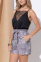 And The Why Boho Print Linen Casual Shorts