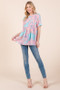 BOMBOM Floral Babydoll Tunic Top