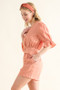 And The Why Flounce Sleeves Romper with Belt