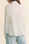 Davi & Dani Garment Washed Jacquard Button Front Shirt