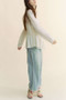 Davi & Dani Garment Washed Jacquard Button Front Shirt