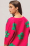 BiBi Pearl Beads Flowers Sweater Top
