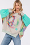 SAGE + FIG Contrast Peace Patch Dropped Shoulder Sweatshirt