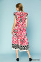 Umgee Printed Ruffled Cap Sleeve Midi Dress
