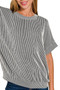 Zenana Corded Rib Short Sleeve T-Shirt