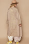 POL Flower Lace Trim Open Front Longline Cardigan