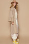POL Flower Lace Trim Open Front Longline Cardigan