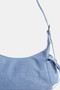 Fame Braided Accent Double Pocket Shoulder Bag