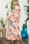 Celeste Paisley Print Short Sleeve Maxi Dress with Pockets