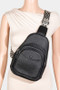 Fame Textured PU Leather Sling Bag