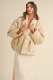 MABLE Floral Printed Quilted Open Jacket